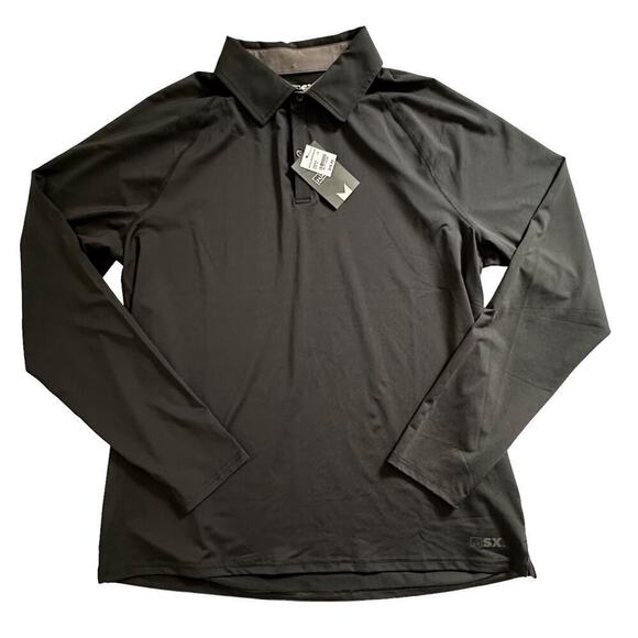 NWT MSX 4-Way Stretch Long Sleeve Henley Black XL - Picture 1 of 7